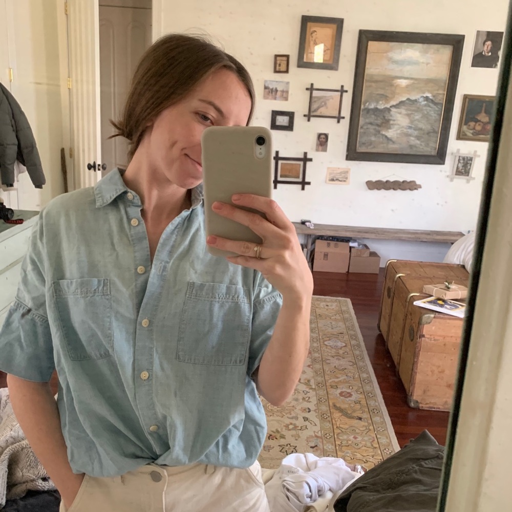 Madewell Demin Short Sleeve Shirt